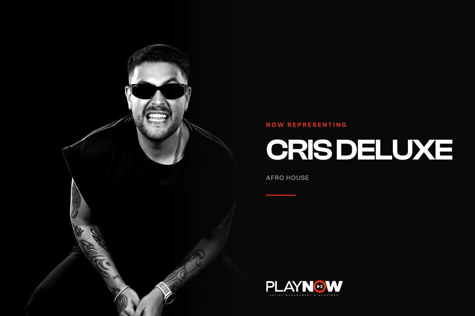 Cris Deluxe, international DJ based between Ibiza and Murcia and artistic director at Baloo Ibiza, portrait for PLAYNOW
