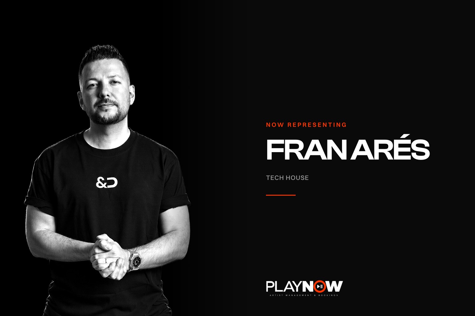 Fran Arés, tech house DJ and producer from Madrid, portrait for PLAYNOW