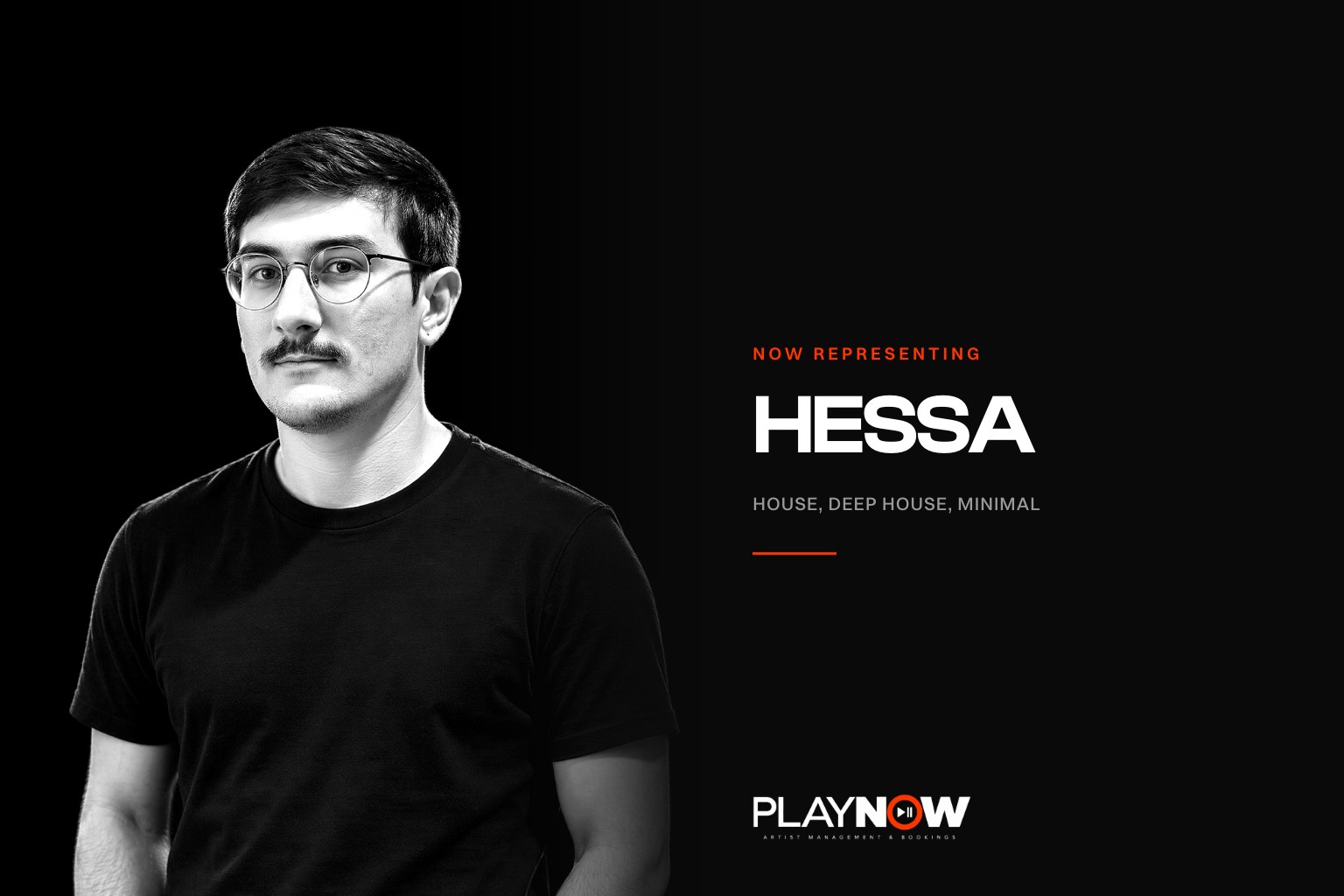 HESSA, house, deep house and minimal DJ and producer based in Ibiza, portrait for PLAYNOW