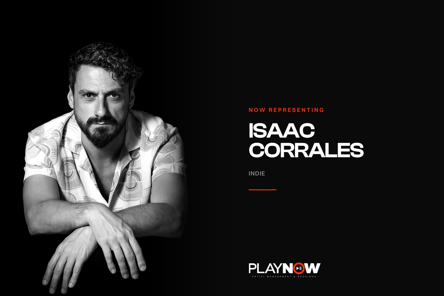 Isaac Corrales, indie, rock and electronic DJ resident in Madrid, portrait for PLAYNOW