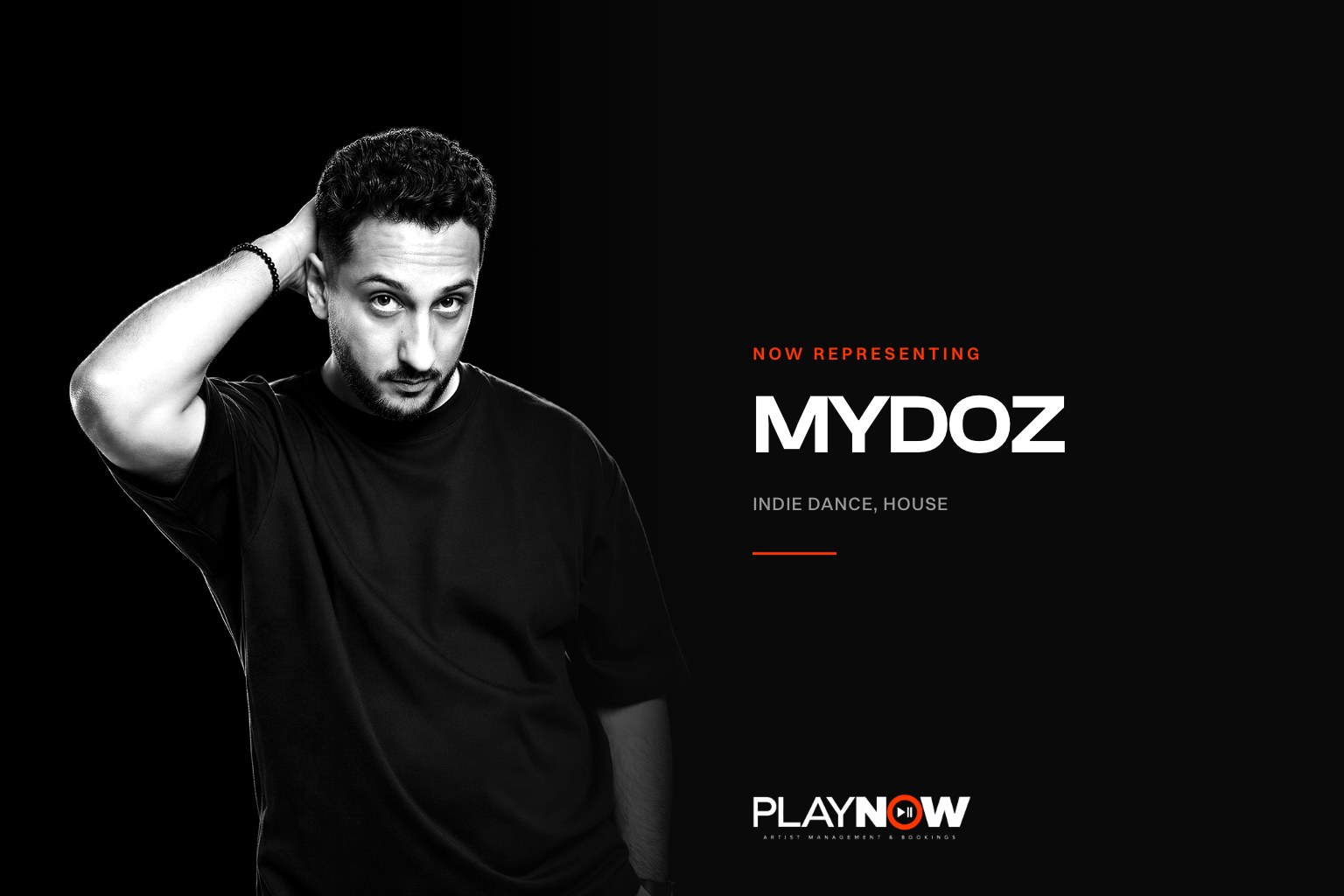 MYDOZ, French DJ and producer of afro house, indie dance and tech house, portrait for PLAYNOW