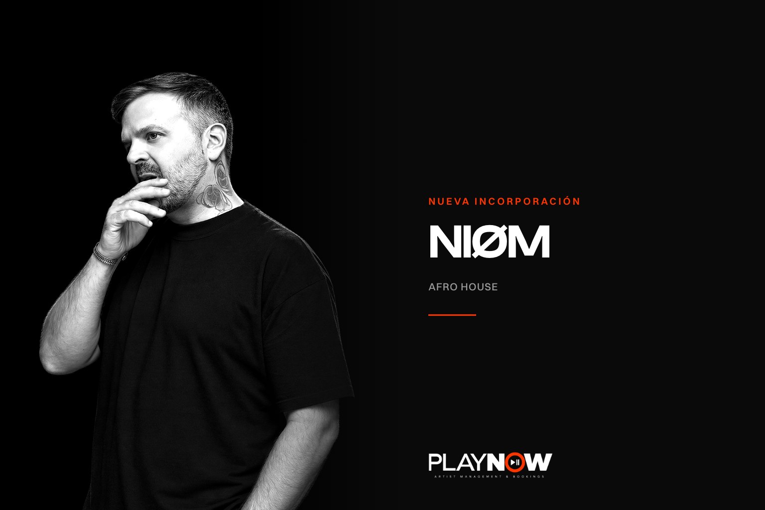 NIØM, DJ y productor de afro house, melodic house y progressive, retrato para PLAYNOW