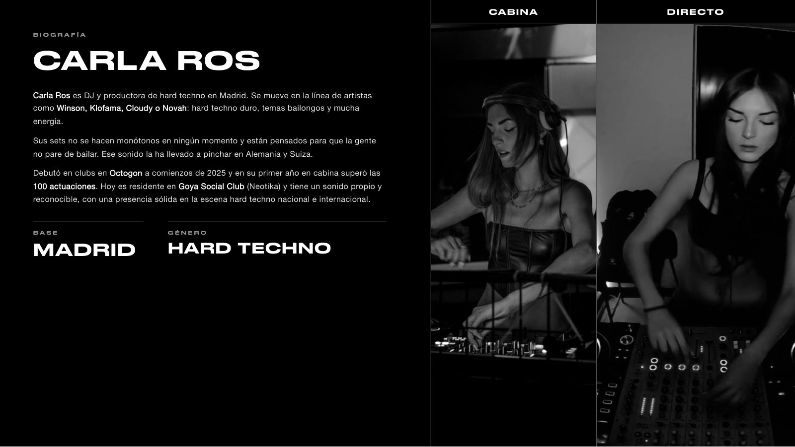 Carla Ros · Press kit · 2/7