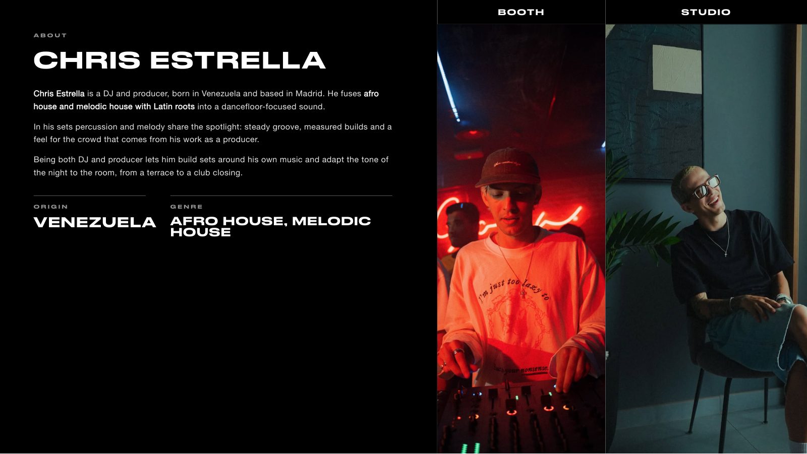 Chris Estrella · Press kit · 2/7