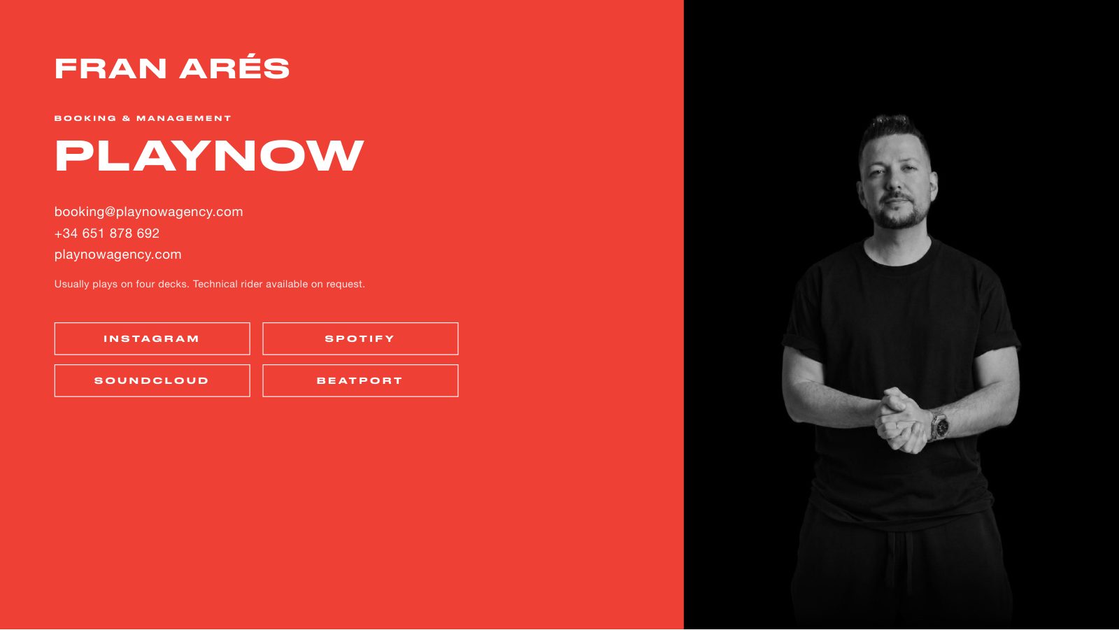 Fran Arés · Press kit · 8/8