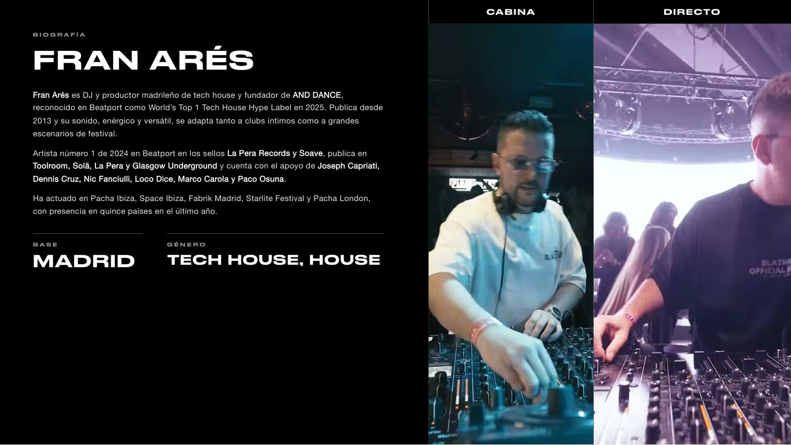 Fran Arés · Press kit · 2/8