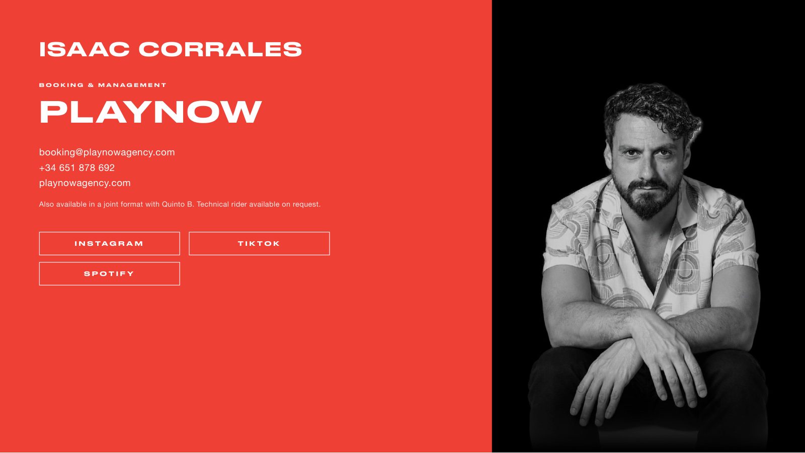 Isaac Corrales · Press kit · 7/7