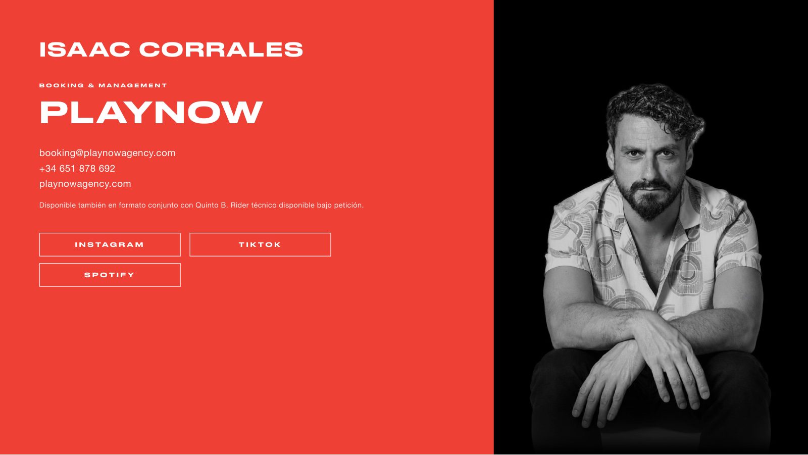 Isaac Corrales · Press kit · 7/7