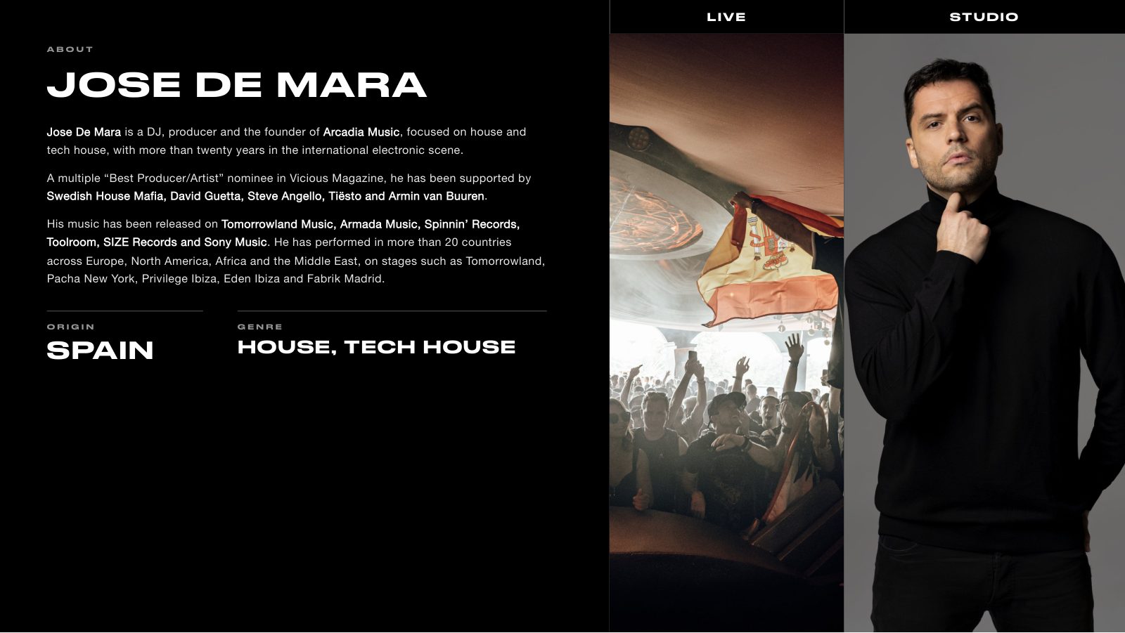 Jose De Mara · Press kit · 2/9