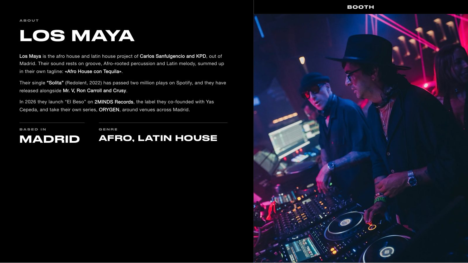 Los Maya · Press kit · 2/8