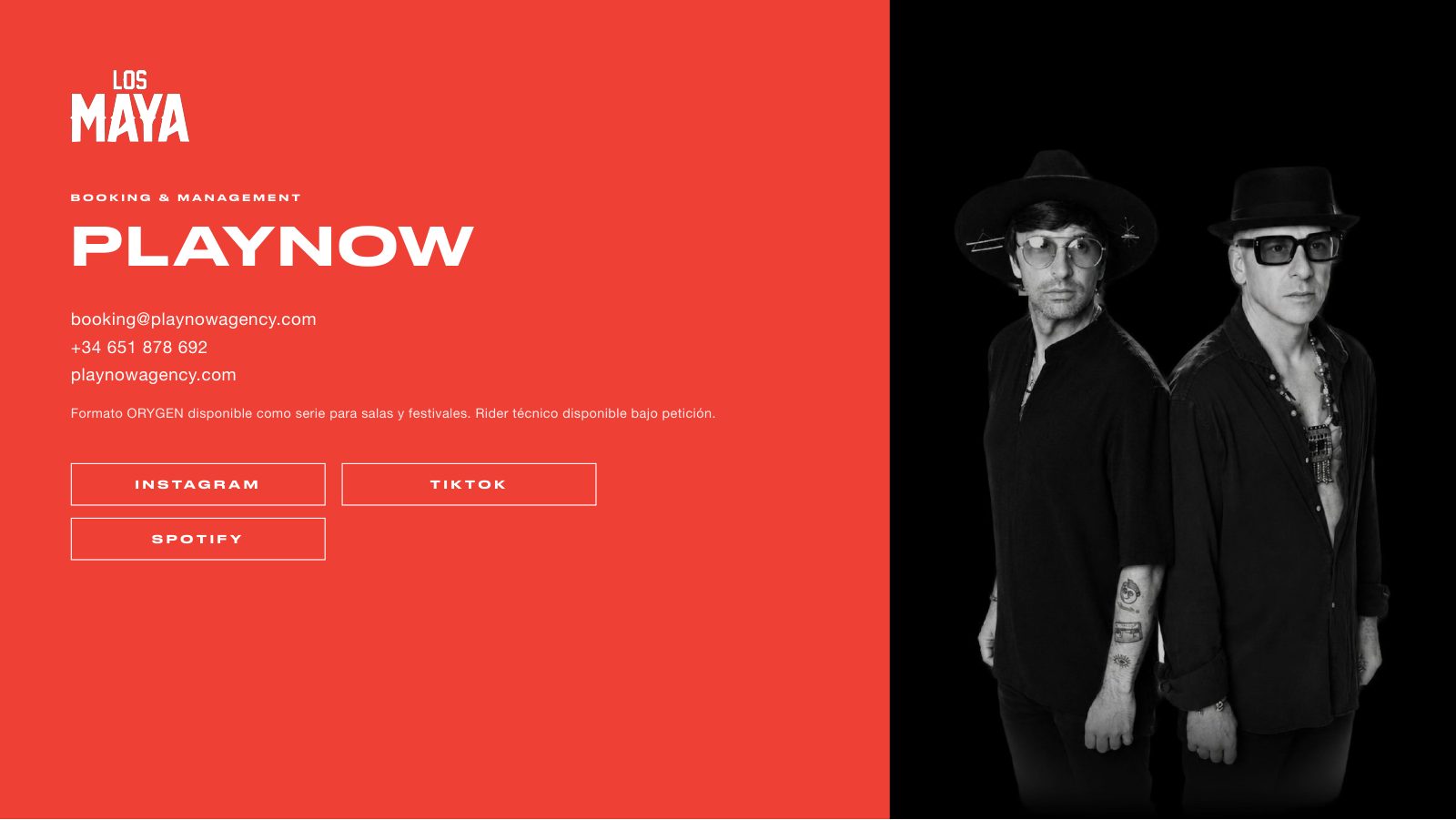 Los Maya · Press kit · 8/8