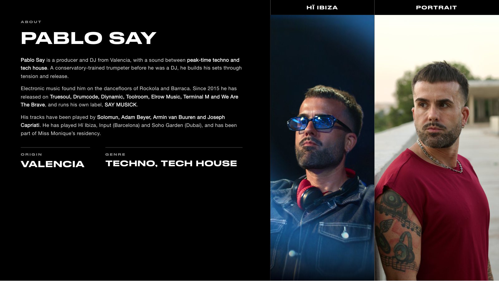 Pablo Say · Press kit · 2/8