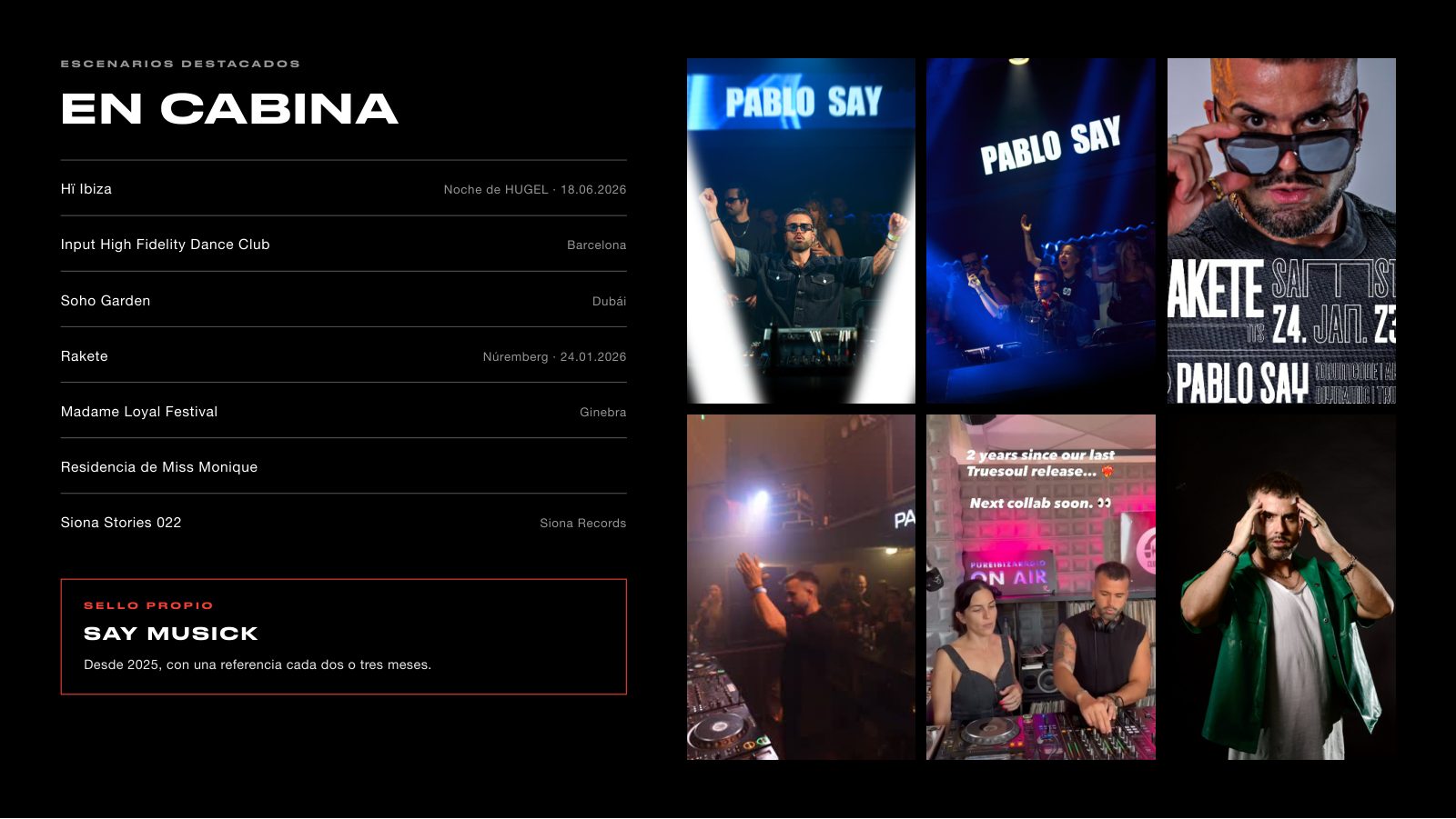 Pablo Say · Press kit · 4/8