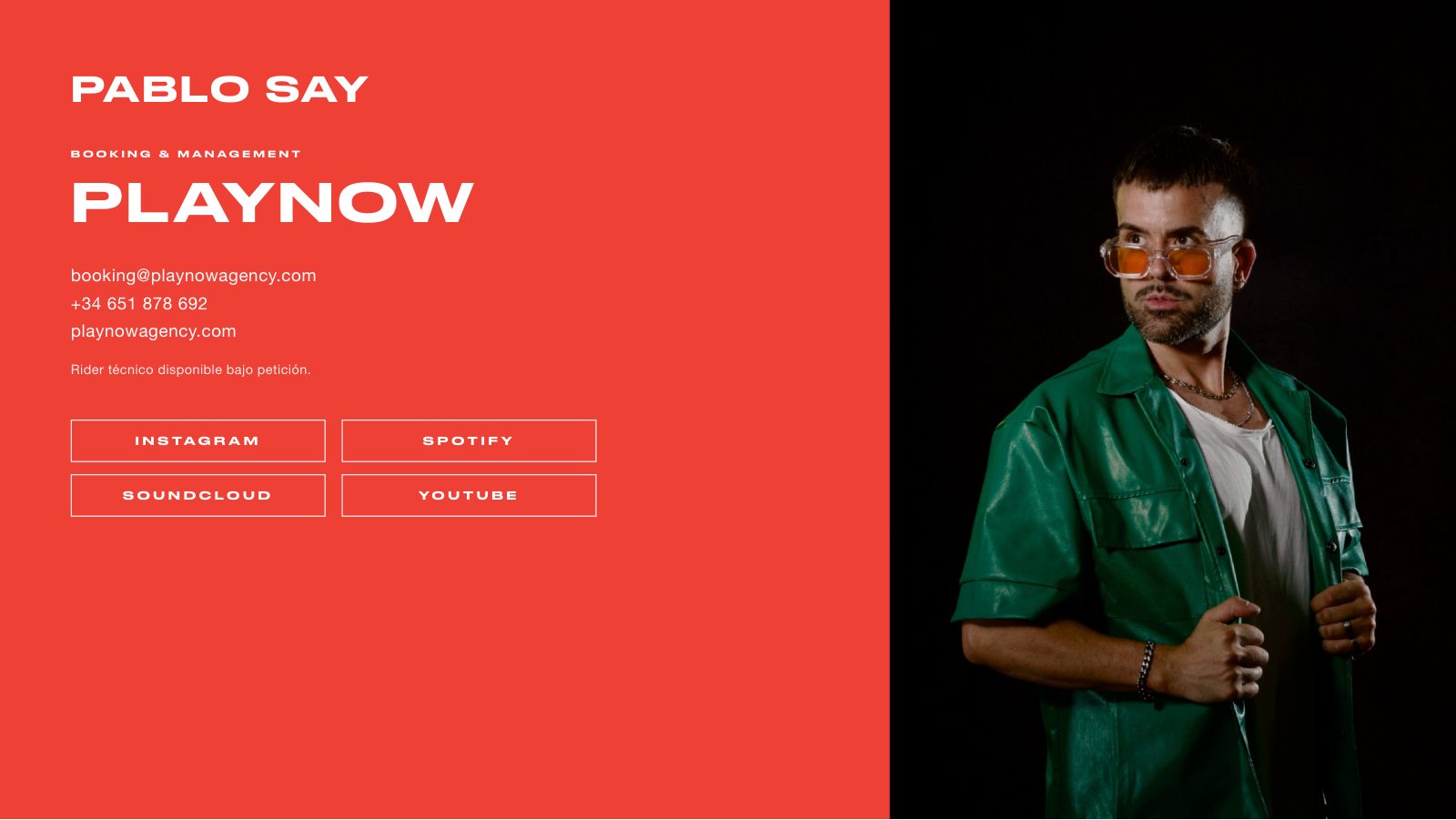 Pablo Say · Press kit · 8/8