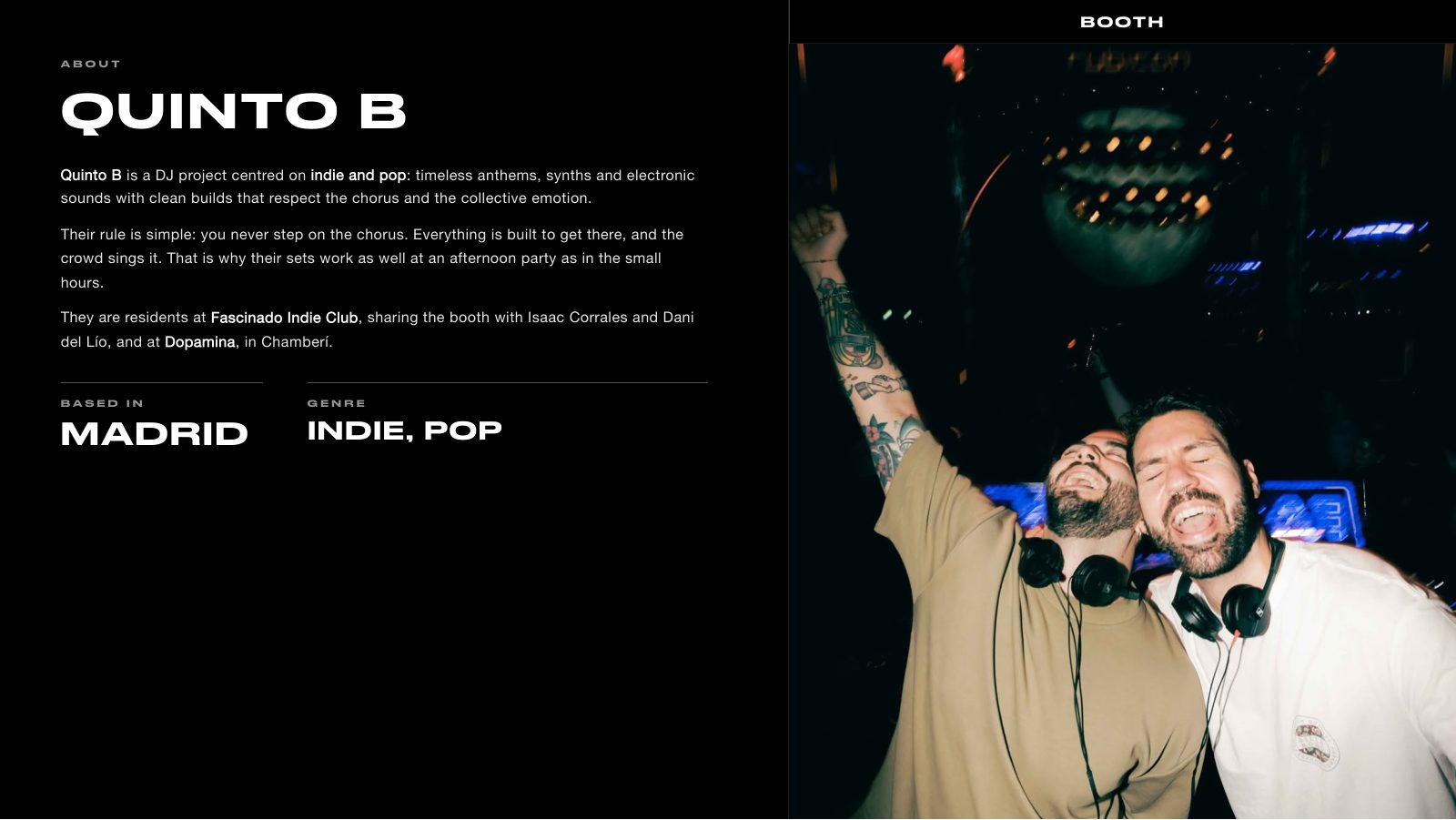 Quinto B · Press kit · 2/7