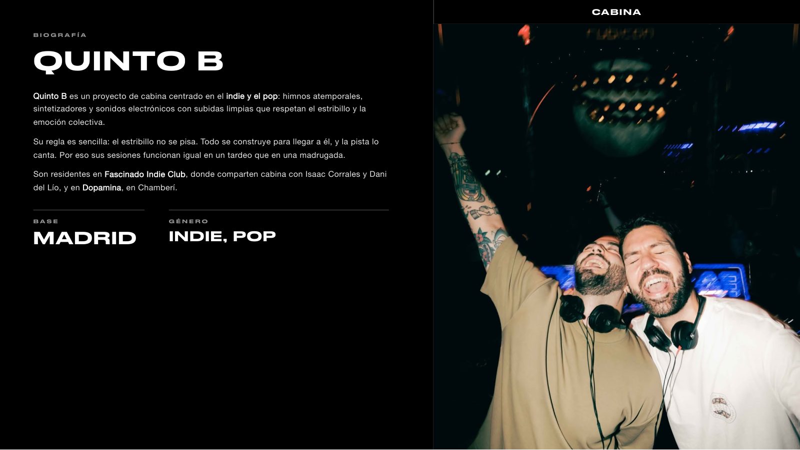 Quinto B · Press kit · 2/7